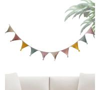 Tktouci Pennant Banner - 9 Ft Baby Shower Cotton Fabric Garland Decor | Funny Colorful Pennant Garland Decor for School Classroom Easter Baby Shower Birthday Party Room Nursery