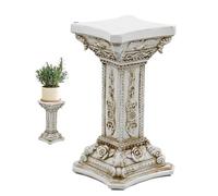 Tktouci Roman Pillar Stand, Gr olumn Pedestal Statue, Vintage Resin Sculpture Display Ornament for Garden Outdoor Kitchen Dining Table Party Ceremony Event
