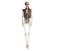 Tktouci Skeleton Decor | Pirate Realistic Human Bones with Posable Joints,Spooky Prop Decor for Holiday Front Porch Retail Store Party Haunted House Photo Backdrop