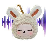 Tktouci Sleep Sound Machine,Plush Bunny White Noise Soother - Wireless Rechargeable Device for Travel Night Home Family Bedroom Calm Nursery Routine