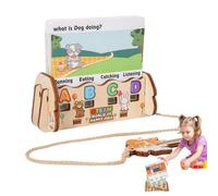 Tktouci Toddler Learning Toys | Word Decryption Board Game | Word Flash Cards,for Kids Elementary Students Classroom School Family Nights Teachers Group Instruction Homeschool Curriculum