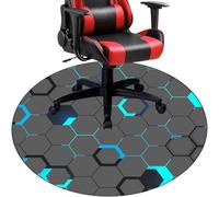 Tkuhknag Office Chair Mat for Carpet Floors, Non-slip Gaming Chair Mat for Wooden Floors/Carpet Floor Round Carpet Protector 80 cm, Multi-Purpose Hard Floor Protector for Home Office, Desk Chair Mat