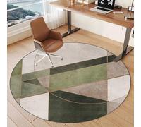 Tkuhknag Office Chair Mat for Hard Floors - Non-Slip Floor Protector for Rolling Chair - Carpet Protector Floor Mat for Laminate, Parquet - Round Computer Desk Gaming Chair Mat 90 cm