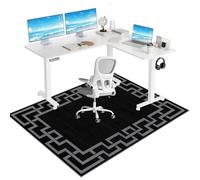 Tkuhknag Office Gaming Rolling Chair Mat, Office Chair Mat for Hardwood Floor, Carpet Chair Mats, Desk Chair Mat for Home Office, Multi-Purpose Anti-Slip Floor Protectors Rug 160 x 180 cm