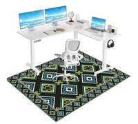 Tkuhknag Office Gaming Rolling Chair Mat, Office Chair Mat for Hardwood Floor, Carpet Chair Mats, Desk Chair Mat for Home Office, Multi-Purpose Anti-Slip Floor Protectors Rug 200 x 230 cm