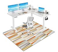 Tkuhknag Office Gaming Rolling Chair Mat, Office Chair Mat for Hardwood Floor, Carpet Chair Mats, Desk Chair Mat for Home Office, Multi-Purpose Anti-Slip Floor Protectors Rug 160 x 180 cm