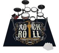 Tkuhknag Professional Drum Mat Soundproof Mat, Drum Carpet, 120 x 70 cm Drum Rugs Non-Slip Blanket for Electronic Jazz Drum Kit Bass Drum Snare and Other Musical Instrument, Rectangle Drum Carpet
