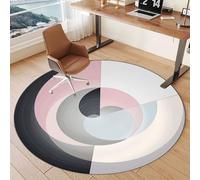 Tkuhknag Round Chair Floor Mat for Low Pile Carpet Floors, 110 cm Office Chair Mat for Hard Floors, Desk Chair Mat Large, Computer Chair Mat for Wooden Floor Protector for Home Office