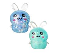 Tkukkwr 2PCS Glitter Easter, Easter Egg FillersStress Toy,Cute Bunny Design Stress & Anxiety Relief Eggs,Toys for Adults Kids