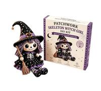 Tkukkwr Patchwork Doll DIY Kit Sugar Sewing Craft Kits For Adults Halloween Fabric Doll Making Kit Fall Home Decor Handmade Gifts for Crafts Lovers And Collectors Arts (A, One Size)