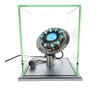 tkwser 1Swords Iron Man Arc Reactor MK1 1:1 Ratio, Vibration Sensing, LED Light, USB Connection, with Display Case. for Collections, Toy Gift*