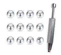 TKWXE Piercing Balls Replacement 16G 3mm Stainless Steel and Piercing Ball Grabber Tool for for Septum, Tragus, Cartilage, Helix, Medusa, Eyebrow Piecings,16G 3mm, Silver, 12 Pieces