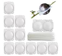 Tkxjry Plant Root Box, Reusable, Plant Root Device, High Pressure, Plant Root Transplanting Box, for Plant Propagation, Reasable Propagation Rooting Ball (Pack of 10, 5 cm)