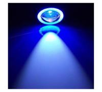 Tkxvcejv Front Bumper Fog Light 3.5'' 30W Car White COB LED Projector Angel Eyes Blue Ring DRL Fog Light Lamp(Blue)