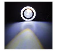 Tkxvcejv Front Bumper Fog Light Car 1 Set 3.5 3.0 2.5 Inch COB Angel Eyes Fog Lights Led Car Headlight Lamp DRL Universal Daytime Running Light 89mm 76mm 64mm(White Ring,3.5inch (89mm))