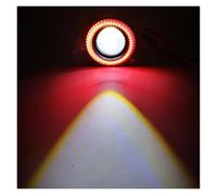 Tkxvcejv Front Bumper Fog Light Car 1 Set 3.5 3.0 2.5 Inch COB Angel Eyes Fog Lights Led Car Headlight Lamp DRL Universal Daytime Running Light 89mm 76mm 64mm(Red Ring,3.5inch (89mm))