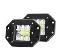 Tkxvcejv Headlight Assembly 5inch Flush Mount LED Pods Car Flood Work Light Offroad 4x4 SUV ATV UTV Red Tail Light Truck Lorry Van Amber Fog Driving Lamp(5inch LED Pods)