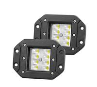 Tkxvcejv Headlight Assembly 5inch Flush Mount LED Pods Car Flood Work Light Offroad 4x4 SUV ATV UTV Red Tail Light Truck Lorry Van Amber Fog Driving Lamp(5inch White LED)