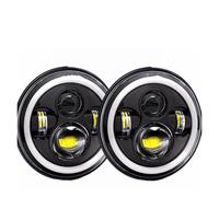 Tkxvcejv Headlight Assembly For Suzuki For Jimmy For Samurai Car Headlights Led 7 Inch Headlight Off Road 60W Work Light 12V 24V(2 X Black Light B)