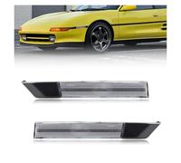 Tkxvcejv Headlight Assembly For Toyota For MR-2 SW20 2nd Gen All 1991-1995 No Bulb/Socket Front Bumper Side Marker Turn Signal Light Housings(Clear Lens)