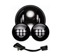 Tkxvcejv Motorbike Headlights For Street For Glide For Road King For Electra For Glide For EFI For FLHRSI Motorcycle 7" Led Headlight+Passing Fog Lamp Motorcycle Headlight Assembly(Black set)