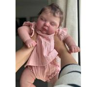 TKYFOYS Real Life Newborn Reborn Baby Dolls Girl 20 inch 50 cm Full Vinyl Silicone Body Eyes Closed Sleeping Baby Reborn Doll
