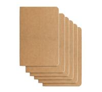 TKYPZY 6 Pack Pocket Notebook Mini Notebooks Bulk 3.5 X 5.5 Inch Small Memo Notepad 30 Sheets 60 Lined Pages Kraft Paper Notebooks with Softcover Brown Cover Mini Journal Bulk Office School Supplies