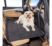 TKYZ Back Seat Extender for Dogs,Large Dog Car Seat Cover for Back Seat, Dog Hammock for Car Back Seat Dog Bed, Non Inflatable Car Bed Mattress for Car SUV Truck (Black)