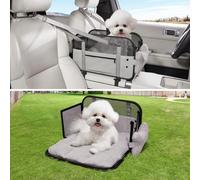 TKYZ Center Console Dog Car Seat,Carseats for Small Dogs,Puppy Cat Car Seat (Gray, for Small Dog)