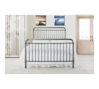 TL Beds Curved Tubular Black Nickel Metal Bed Frame - Double 4Ft6"