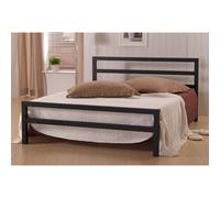 TL Beds Square Tubular Black Metal Bed Frame - Small Double 4Ft