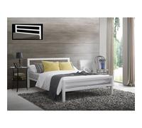 TL Beds Square Tubular White Metal Bed Frame - Small Double 4Ft