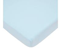 TL Care 100% Natural Cotton Value Jersey Knit Fitted Pack N Play Playard Sheet, Blue, Soft Breathable, for Boys and Girls