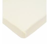 TL Care Fitted Mini Crib Sheet 24" x 38", Soft Breathable Neutral 100% Cotton Jersey Portable Sheet, Cream, for Boys and Girls, Fits Most Pack N Play and Mini Crib Mattresses