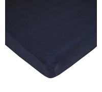 TL Care Supreme 100% Natural Cotton Fitted Crib Sheet 52" x 28", Enhanced Thickness for Soft, Breathable & Hypoallergenic Jersey Comfort, Navy, Neutral for Boys & Girls