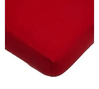 TL Care Supreme 100% Natural Cotton Jersey Knit Fitted Crib Sheet for Standard Crib and Toddler Mattresses, Red, 28" x 52", Soft Breathable, for Boys and Girls