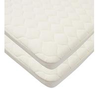 TL Care Twin Pack Waterproof Quilted Pack N Play Playard Size Fitted Mattress Cover Made with Organic Cotton, Natural Color