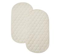 TL Care Waterproof Quilted Playard Changing Table Pads Made with Organic Cotton, 2-Count, Natural Color by TL Care