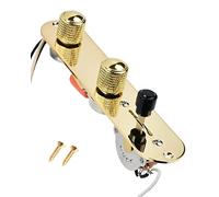 TL guitar control plate black (gold)