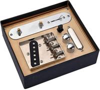 TL Guitar Pickup with Copper Wire, Alnico 5 Magnets, Wax-Potted, 9.7k Ohms, 8.1k Ohms Bridge, Chrome Covers, Knobs, Switch Cap