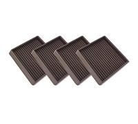 TL-JIYPU 3X3 Square Rubber Furniture 4 Packs, Caster Cups with Anti-Sliding Floor Grip