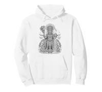 Tlaloc Aztec Rain God Sacred Storm Temple Myth Line Art Pullover Hoodie