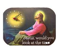 Tlarsun Jesus Christ Clock Jesus Clock Jesus Christ Silent Wooden Clock Unique Wall Watch Religious Prayer Gift Non-Ticking Jesus Christ Wooden Clock Wall Watch for Devout Christians Home Ornament