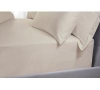 'TLC 5 Star Hotel Concept' 250TC Cotton Percale Extra Deep Fitted Sheet & Pair of Standard Pillowcases Set The Linen Consultancy Cream Single Fitted