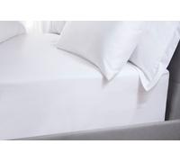 'TLC 5 Star Hotel Concept' 500TC Cotton Sateen Fitted Sheet The Linen Consultancy White Single Fitted