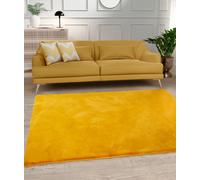 TLC 5 Star Hotel Concept Luxury Faux Fur Ochre Rug The Linen Consultancy Yellow 80cm x 150cm