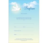 TLC Heavenly Gifts Baptism Certificate - Dove & Clouds - 10 Pack