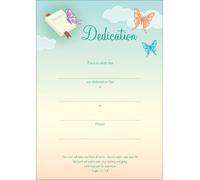 TLC Heavenly Gifts Dedication Certificate - Bible & Butterflies - 10 Pack