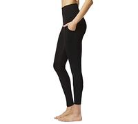 TLC Sport Extra Strong Compression Leggings with Standard Tummy Control and Side Pockets Reg XS Black