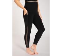 TLC Sport Women's Gemma Collins Body Sculpt Tummy Control High Waist Pocket Legging SHORT in Black | Size: 3XL TLC Sport Black 3XL
